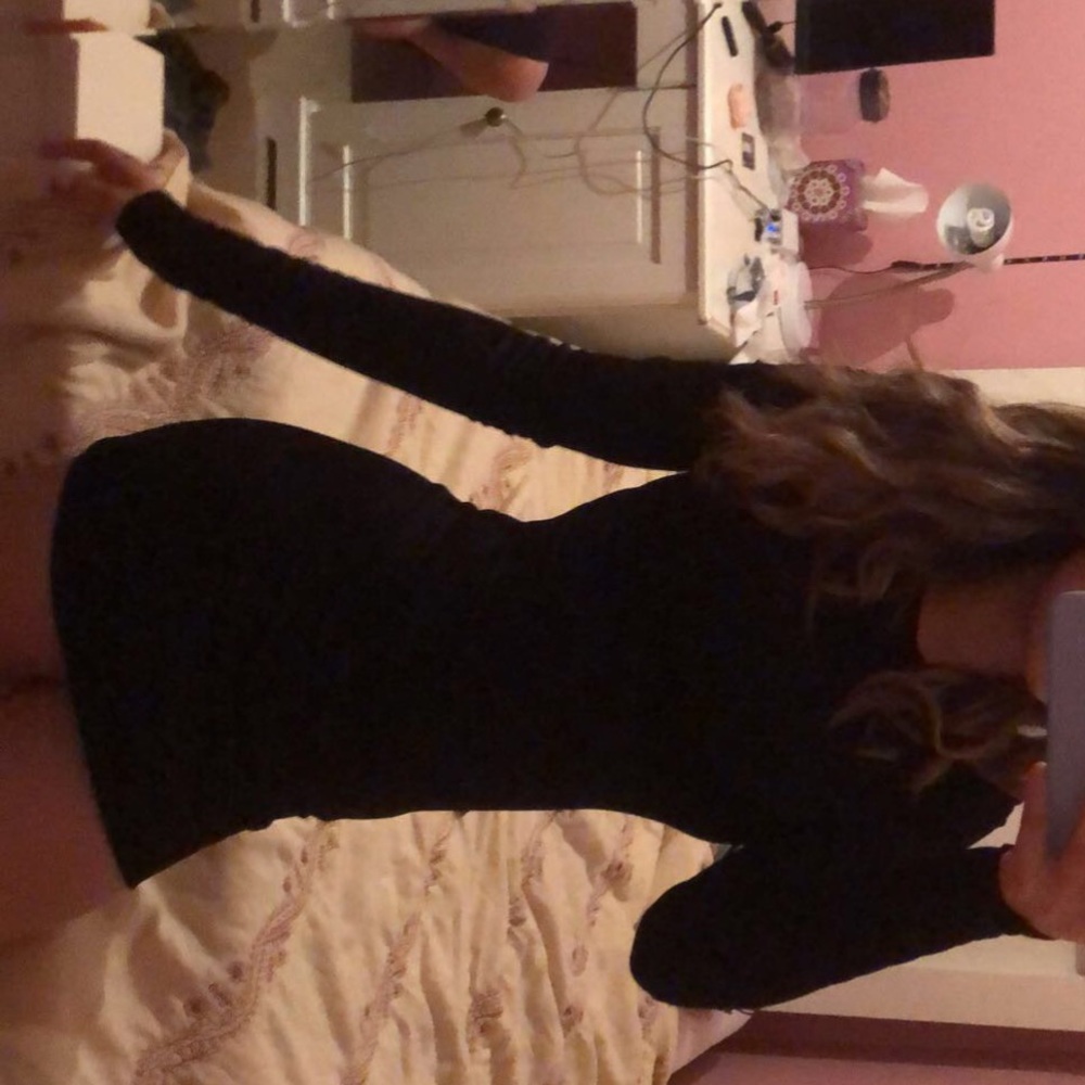 tight long sleeve mini dress